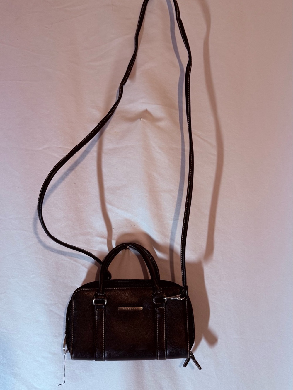 Rosetti Black Mini Crossbody Organizer Wallet Bag Top Handle Y2K